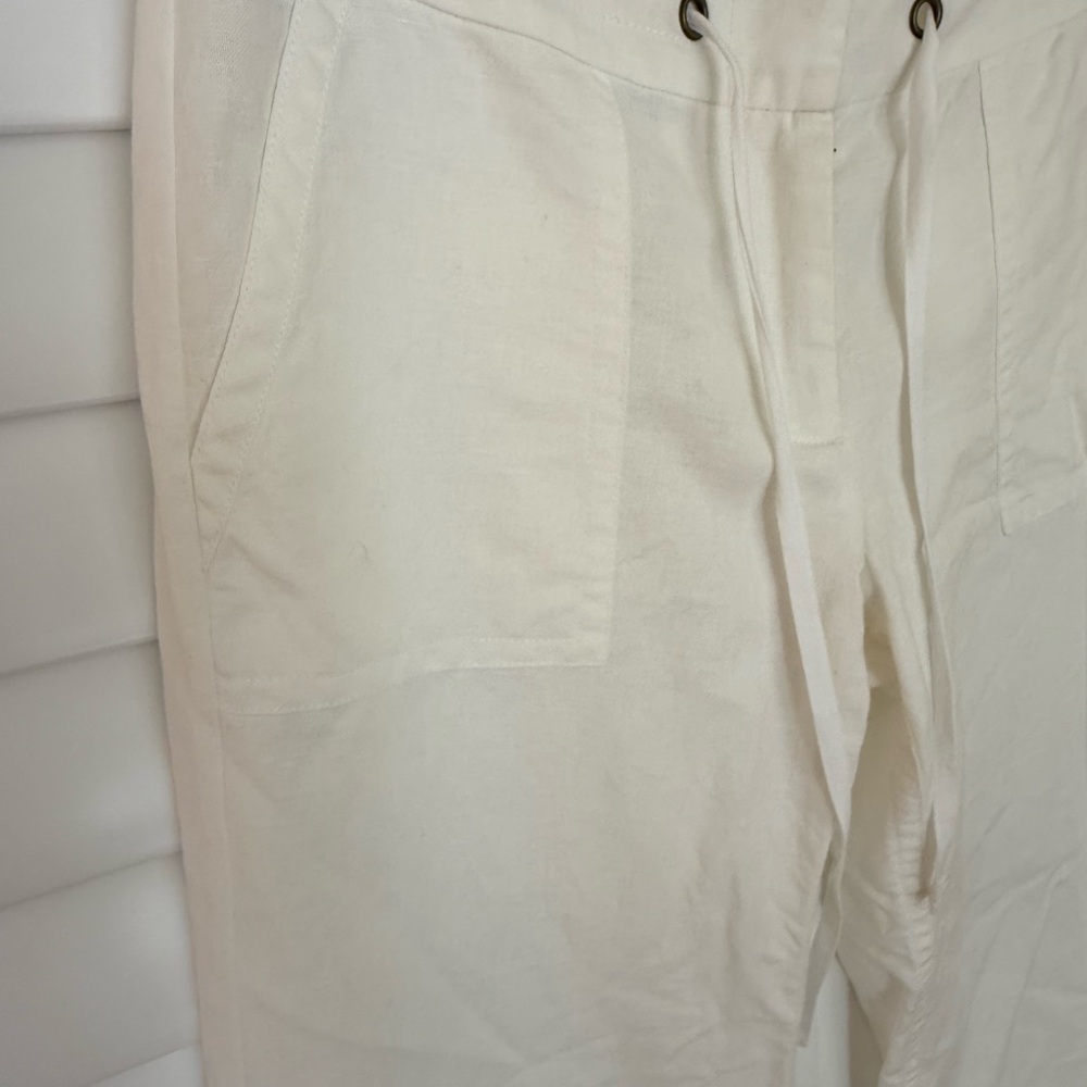 J. Crew Factory White Wide-Leg Trousers - Picture 7 of 13